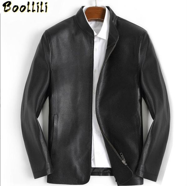 men's leather & faux boollili genuine jacket men spring autumn 100% real cow coat jackets slim luxury, Black
men's leather & faux boollili genuine jacket men spring autumn 100% real cow coat jackets slim luxury, Black