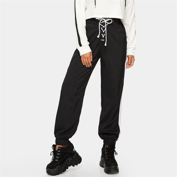 women's pants & capris women high waist striped loose elegant stretch workout ladies trousers fashion female black streetwear tracksuit, Black;white
women's pants & capris women high waist striped loose elegant stretch workout ladies trousers fashion female black streetwear tracksuit, Black;white