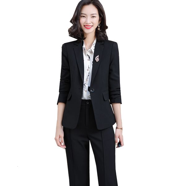women's suits & blazers fashion latest ladies formal business pant suit women black blue apricot uniform design 2 piece blazer set d22e, White;black
women's suits & blazers fashion latest ladies formal business pant suit women black blue apricot uniform design 2 piece blazer set d22e, White;black