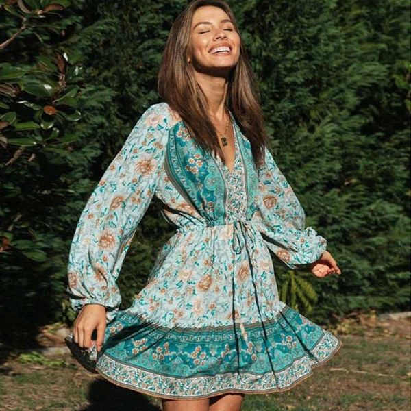 green/yellow boho turquoise long sleeve women dress v-neck bohemian rayon 2021 holiday casual dresses, Black;gray
green/yellow boho turquoise long sleeve women dress v-neck bohemian rayon 2021 holiday casual dresses, Black;gray