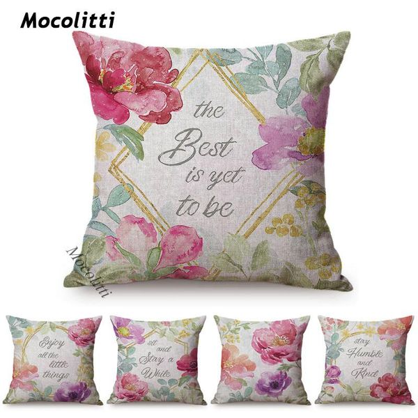 cushion/decorative pillow springtime bloom water color flowers classic letter greetings design garden sofa decoration throw pillows lumbar c
cushion/decorative pillow springtime bloom water color flowers classic letter greetings design garden sofa decoration throw pillows lumbar c