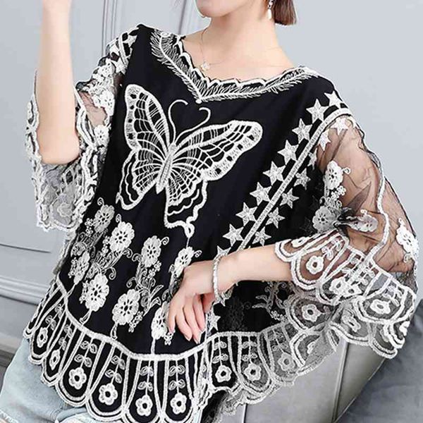 fashion woman blouses v-neck floral embroidery chiffon blouse shirt clothes blusas flare sleeve summer blouse women c927 210426, White
fashion woman blouses v-neck floral embroidery chiffon blouse shirt clothes blusas flare sleeve summer blouse women c927 210426, White