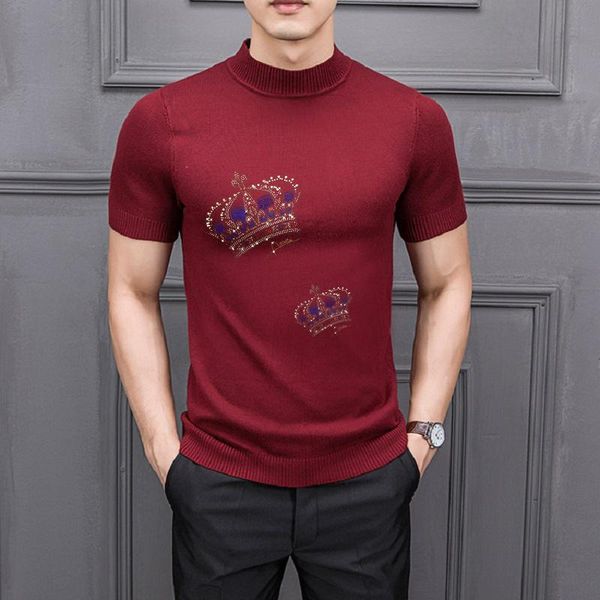 men's sweaters perfect short sweater diamond crown hip hop slim semi high necked male funny knitting pullover designer clothing, White;black
men's sweaters perfect short sweater diamond crown hip hop slim semi high necked male funny knitting pullover designer clothing, White;black