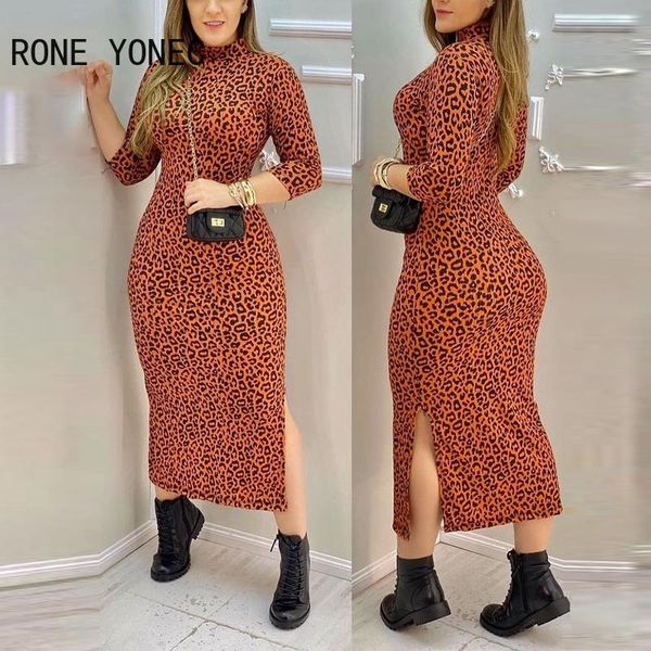 casual dresses women chic leopard turtleneck silt mid-calf bodycon party, Black;gray
casual dresses women chic leopard turtleneck silt mid-calf bodycon party, Black;gray