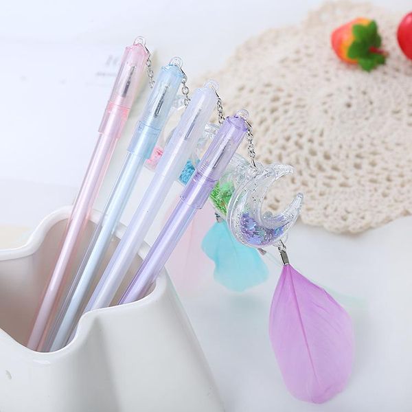 gel pens 1pc creative sequin feather moon pendant pen net red girl heart student stationery water-based signature
gel pens 1pc creative sequin feather moon pendant pen net red girl heart student stationery water-based signature