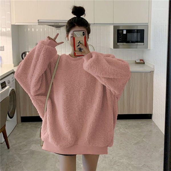 men's hoodies & sweatshirts women's sweatshirt oversized pullover female long sleeve girls loose elegant knitted thick outerwear, Black
men's hoodies & sweatshirts women's sweatshirt oversized pullover female long sleeve girls loose elegant knitted thick outerwear, Black