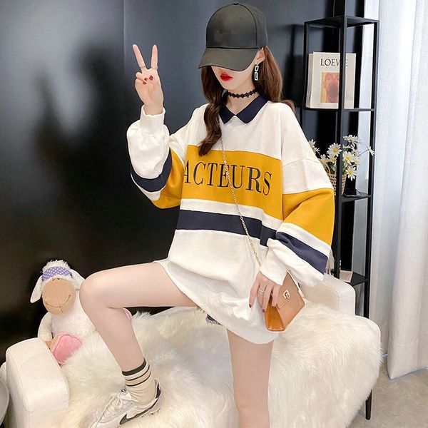 hoodie fine embroidered letter printed spring sweatshirt turn-down adjustment korean sweater collar big women's clothes, Black
hoodie fine embroidered letter printed spring sweatshirt turn-down adjustment korean sweater collar big women's clothes, Black