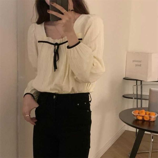 women chic shirts retro french solid gentle puff sleeve square collar long sleeves elegance blouse female 210525, White
women chic shirts retro french solid gentle puff sleeve square collar long sleeves elegance blouse female 210525, White