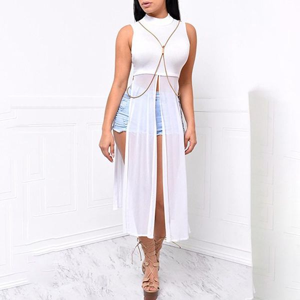 casual dresses high split dress black white evening party clubwear chiffon mesh female, Black;gray
casual dresses high split dress black white evening party clubwear chiffon mesh female, Black;gray