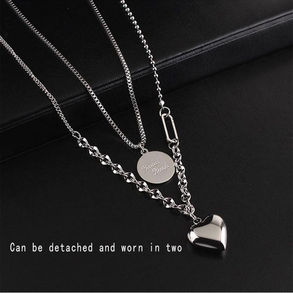pendant necklaces heart shape necklace for women hip-hop gothic sweater chain design multi-layer collar statement jewelry, Silver
pendant necklaces heart shape necklace for women hip-hop gothic sweater chain design multi-layer collar statement jewelry, Silver