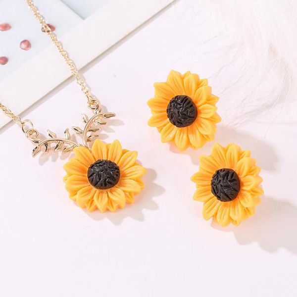 earrings & necklace sun flower jewelry sets set sunflower necklaces pendants stud jewellery for women bisuteria, Silver
earrings & necklace sun flower jewelry sets set sunflower necklaces pendants stud jewellery for women bisuteria, Silver