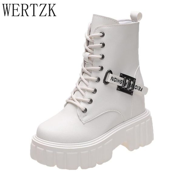 boots 2021 women white ankle pu leather thick sole lace up combat booties female autumn winter platform shoes woman, Black
boots 2021 women white ankle pu leather thick sole lace up combat booties female autumn winter platform shoes woman, Black