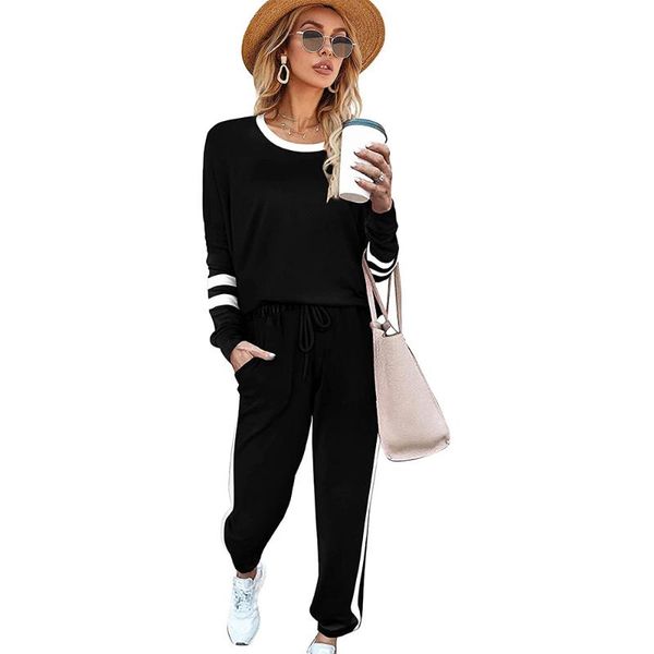 women's two piece pants 2 tracksuit set 2021 brand stripped long sleeve pullover and joggers outfits sport sweatsuit 2pcs, White
women's two piece pants 2 tracksuit set 2021 brand stripped long sleeve pullover and joggers outfits sport sweatsuit 2pcs, White