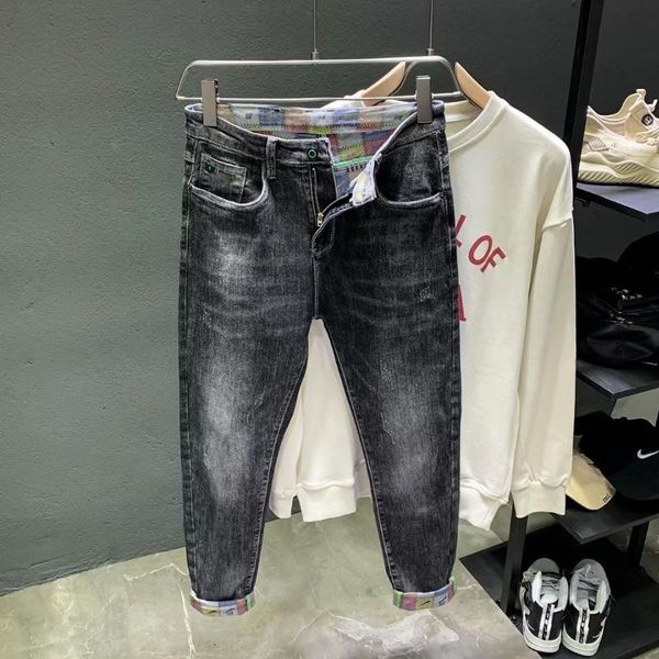 men's jeans fashion denim 2021 spring letter embroidery micro-loose pants korean micro-span teenager pencil, Blue
men's jeans fashion denim 2021 spring letter embroidery micro-loose pants korean micro-span teenager pencil, Blue