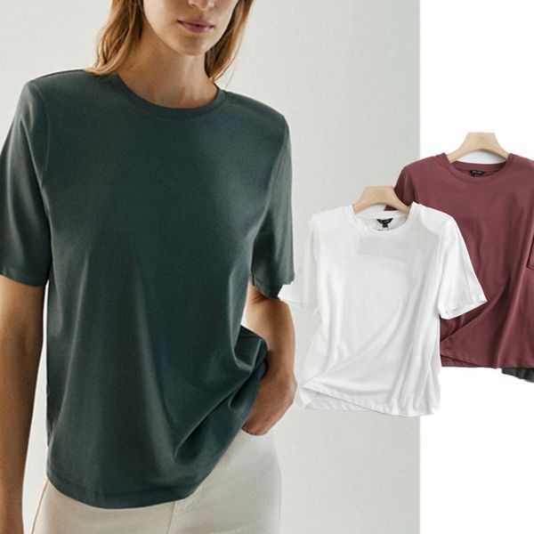 women's t-shirt withered england style fashion muliticolor cotton o-neck simple shoulder pads summer t shirt women camisetas verano muj, White
women's t-shirt withered england style fashion muliticolor cotton o-neck simple shoulder pads summer t shirt women camisetas verano muj, White