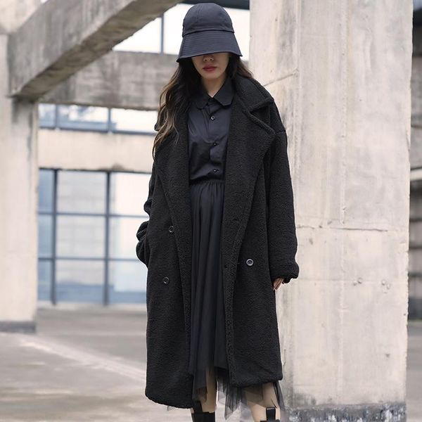 women's wool & blends womens fleece overcoat and jacket for 2021 winter korean fashion trends warm clothes designer original ladies bla, Black
women's wool & blends womens fleece overcoat and jacket for 2021 winter korean fashion trends warm clothes designer original ladies bla, Black