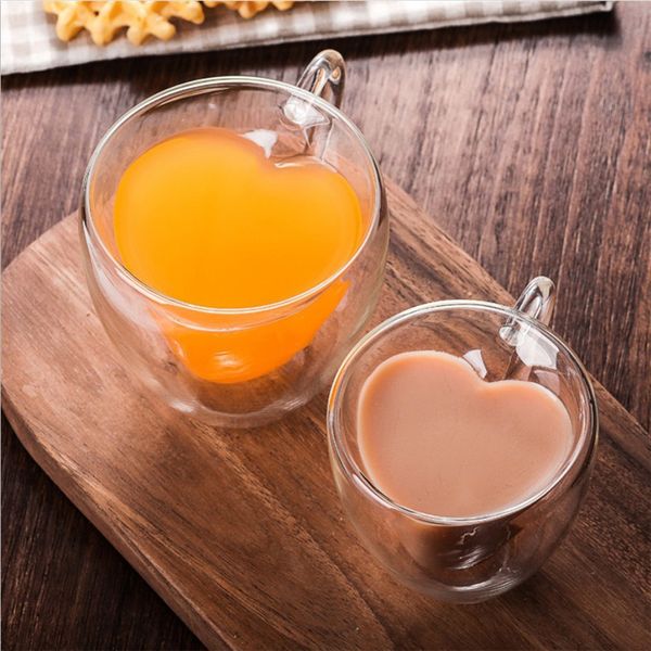 Transparent Glass Coffee Cup Milk Whiskey Tea Beer Double Layers Heat resistant Cocktail Heart shape Drinkware Tumbler Cups
Transparent Glass Coffee Cup Milk Whiskey Tea Beer Double Layers Heat resistant Cocktail Heart shape Drinkware Tumbler Cups