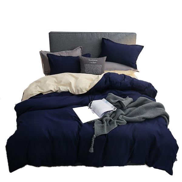 bedding sets 1set duvet cover ab two side solid color splicing simple style high-grade single double king size for adult
bedding sets 1set duvet cover ab two side solid color splicing simple style high-grade single double king size for adult