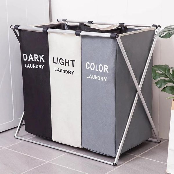 dirty clothes storage basket three grid organizer collapsible large laundry hamper waterproof home & organization
dirty clothes storage basket three grid organizer collapsible large laundry hamper waterproof home & organization