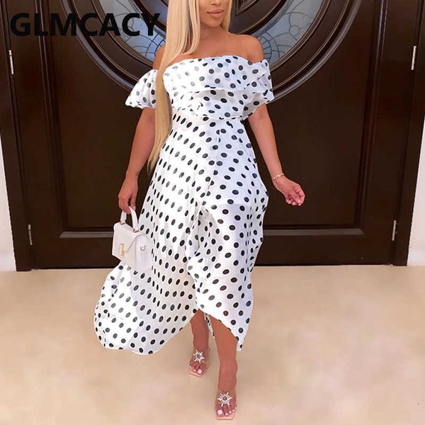 women off shoulder polka dot boho beach dress elegant slash neck chiffon dresses 210702, Black;gray
women off shoulder polka dot boho beach dress elegant slash neck chiffon dresses 210702, Black;gray