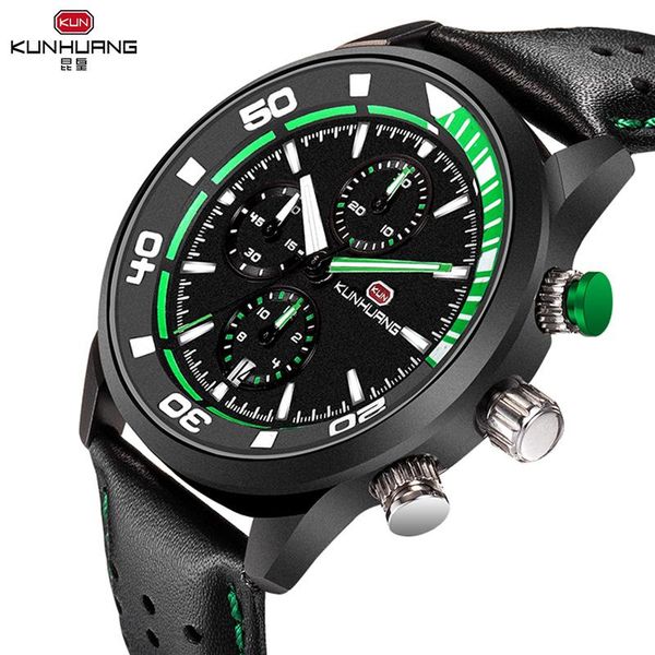 black genuine leather watch for men military sports waterproof wristwatch multifunction male clock relogio masculino 2021 wristwatches, Slivery;brown
black genuine leather watch for men military sports waterproof wristwatch multifunction male clock relogio masculino 2021 wristwatches, Slivery;brown