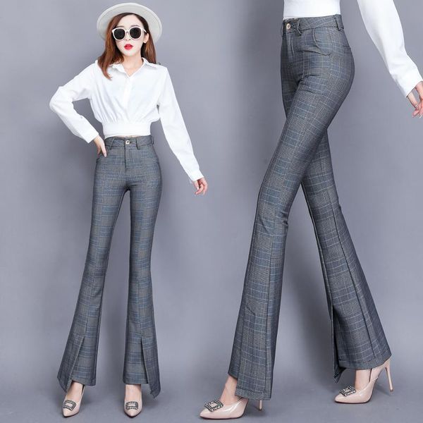 women's pants & capris vintage office lady high waist plaid woman slim suit trousers ol career work flared casual, Black;white
women's pants & capris vintage office lady high waist plaid woman slim suit trousers ol career work flared casual, Black;white