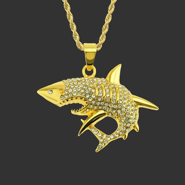 amulet neck pendants fashion diamond inlaid men's pendant necklace personalized shark cool hiphop accessories, Silver
amulet neck pendants fashion diamond inlaid men's pendant necklace personalized shark cool hiphop accessories, Silver