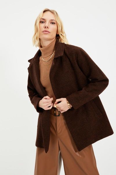 women's jackets trendyol button closure boucle woolen coat twoaw22kb0120, Black;brown
women's jackets trendyol button closure boucle woolen coat twoaw22kb0120, Black;brown