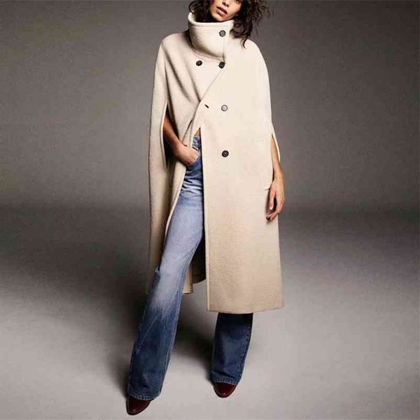 winter woolen cloak coat wild loose coat female warm mid office lady elegant outerwear 210517, Black
winter woolen cloak coat wild loose coat female warm mid office lady elegant outerwear 210517, Black