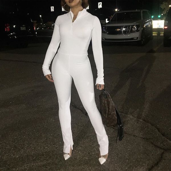 women's jumpsuits & rompers autumn new women fashion half open collar leg opening split sleeve cuffs jumpsuit feminine style commu, Black;white
women's jumpsuits & rompers autumn new women fashion half open collar leg opening split sleeve cuffs jumpsuit feminine style commu, Black;white