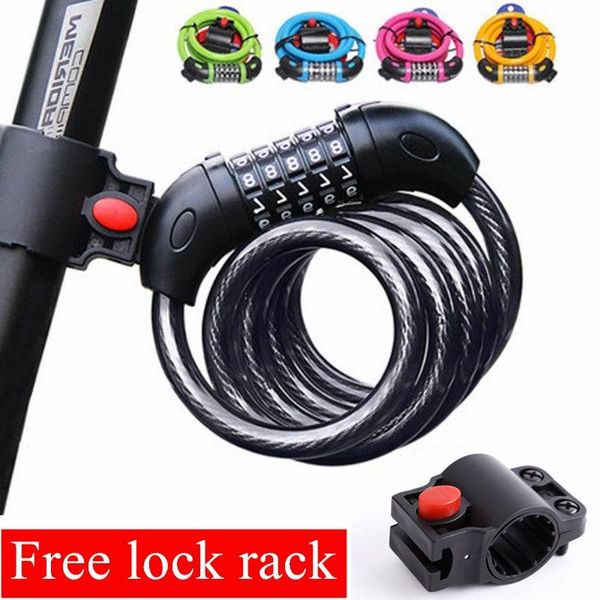 bike locks mtb lock road cycling bicycle accessories universal anti-theft password spiral steel cable high security with 2 keys
bike locks mtb lock road cycling bicycle accessories universal anti-theft password spiral steel cable high security with 2 keys