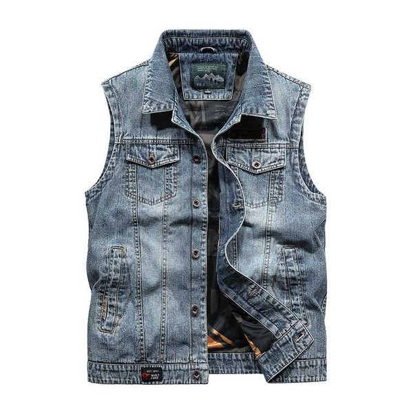 mcikkny men cargo casual denim vest multi pockets classic waistcoats for male sleeves jeans jackets washed men's vests, Black;white
mcikkny men cargo casual denim vest multi pockets classic waistcoats for male sleeves jeans jackets washed men's vests, Black;white