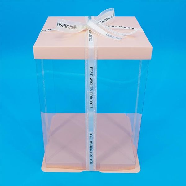 gift wrap 21.5*16 cm pink sturdy plastic cake packaging box for take away package 8inch
gift wrap 21.5*16 cm pink sturdy plastic cake packaging box for take away package 8inch