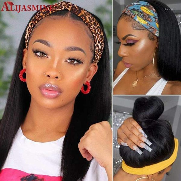 headband wig brazilian straight human hair wigs for black women machine made remy glueless hair1, Black;brown
headband wig brazilian straight human hair wigs for black women machine made remy glueless hair1, Black;brown