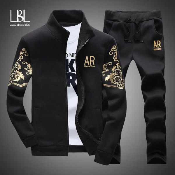 men's tracksuit sportswear sets spring autumn casual tracksuits men 2 piece zipper sweatshirt + sweatpants brand track suit set 211006, Gray
men's tracksuit sportswear sets spring autumn casual tracksuits men 2 piece zipper sweatshirt + sweatpants brand track suit set 211006, Gray