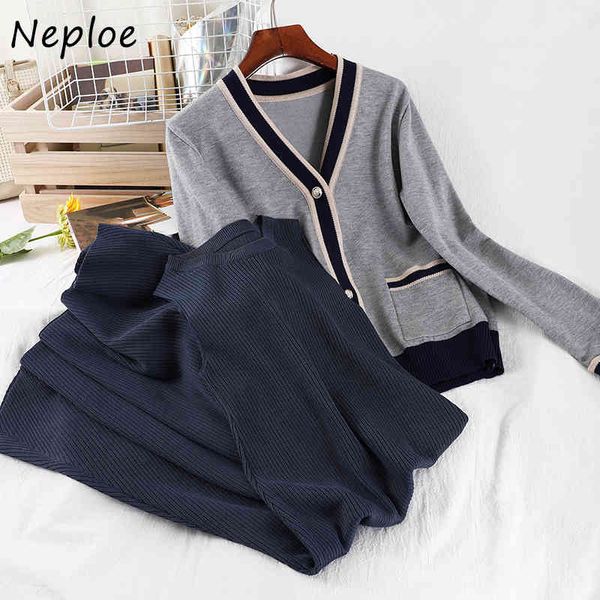 neploe casual simple 2 piece set slim fit vest dress + v-neck panelled knitted cardigans coat autumn winter new suit 210423, White
neploe casual simple 2 piece set slim fit vest dress + v-neck panelled knitted cardigans coat autumn winter new suit 210423, White