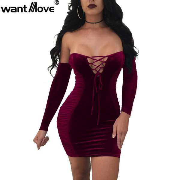 casual dresses wantmove women velvet bodycon ruched off shoulder lace up dress 2021 autumn fashion club party sheath mini jz127, Black;gray
casual dresses wantmove women velvet bodycon ruched off shoulder lace up dress 2021 autumn fashion club party sheath mini jz127, Black;gray