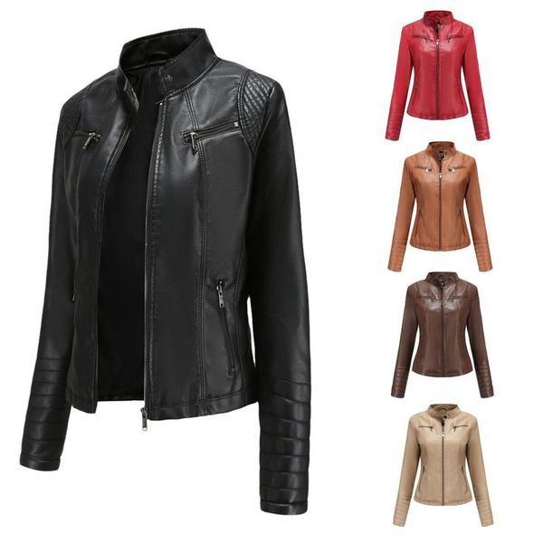 women's jackets women slim leather jacket spring autumn ladies motorcycle turn-down collar zipper moto & biker, Black;brown
women's jackets women slim leather jacket spring autumn ladies motorcycle turn-down collar zipper moto & biker, Black;brown