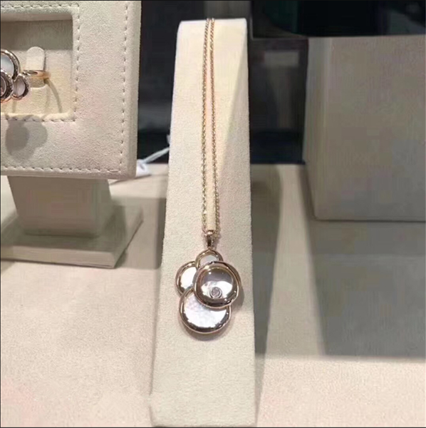 cho@pard/chopin necklace plated 18k rose gold cloud white mother shell set diamond three drill single drill female collarbone chain, Silver
cho@pard/chopin necklace plated 18k rose gold cloud white mother shell set diamond three drill single drill female collarbone chain, Silver