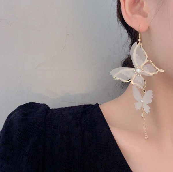 dangle & chandelier butterfly women's stud earrings tassels long earring sweet temperament fashion jewelry metal eardrop girl gift wedd, Silver
dangle & chandelier butterfly women's stud earrings tassels long earring sweet temperament fashion jewelry metal eardrop girl gift wedd, Silver