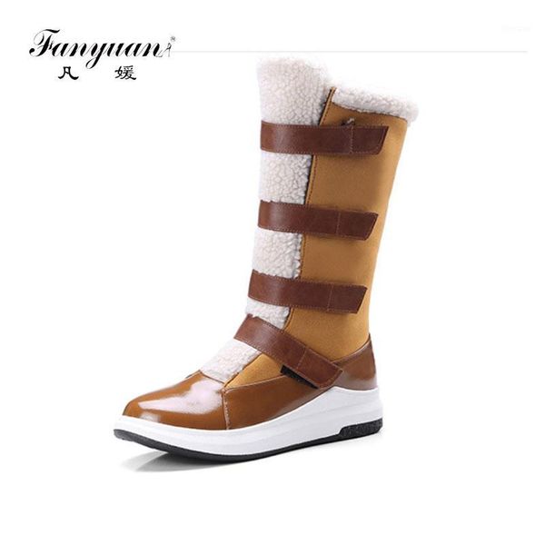 fanyuan size 33-43 women thick fur snow boots woman round toe buckle platform shoes female mid calf winter warm botas footwear1, Black
fanyuan size 33-43 women thick fur snow boots woman round toe buckle platform shoes female mid calf winter warm botas footwear1, Black