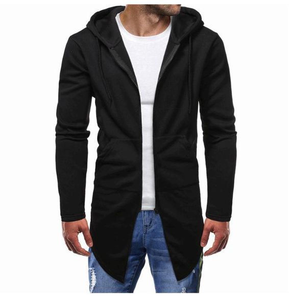 men's hoodies & sweatshirts autumn and winter long casual cardigan hooded sweater fashion loose jacket, Black
men's hoodies & sweatshirts autumn and winter long casual cardigan hooded sweater fashion loose jacket, Black