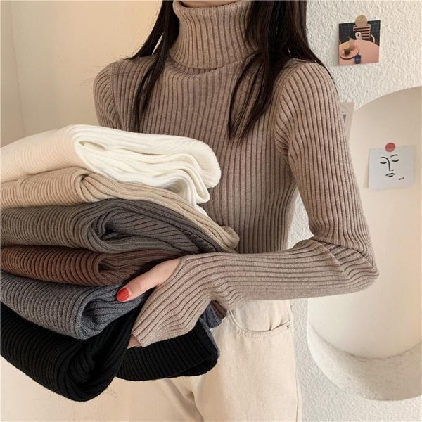 womens knitted turtleneck sweater pullover 2021 spring casual slim basic rib autumn elasticity jumper black bottoming shirt z959 women', White;black
womens knitted turtleneck sweater pullover 2021 spring casual slim basic rib autumn elasticity jumper black bottoming shirt z959 women', White;black