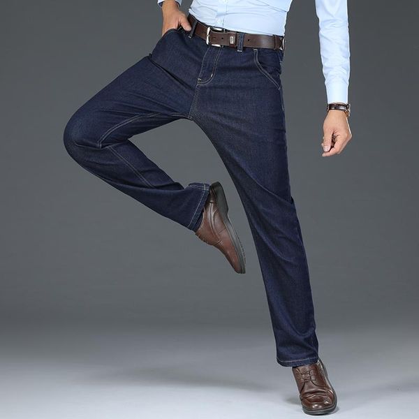 men's jeans brand autumn thin straight-leg pants stretch simple trousers advanced classic loose large size men, Blue
men's jeans brand autumn thin straight-leg pants stretch simple trousers advanced classic loose large size men, Blue