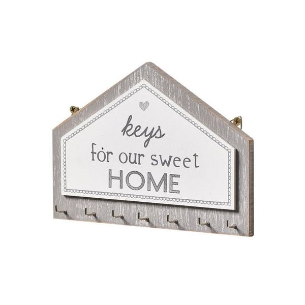 hooks & rails wall art creative wooden sign hook key holder welcome door with 7hooks