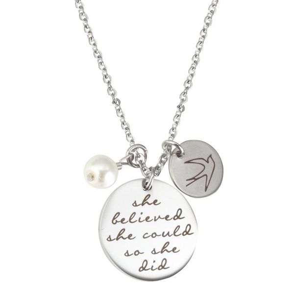 pendant necklaces inspirational fashion necklace jewelry she believed could so did lettering stainless steel, Silver
pendant necklaces inspirational fashion necklace jewelry she believed could so did lettering stainless steel, Silver