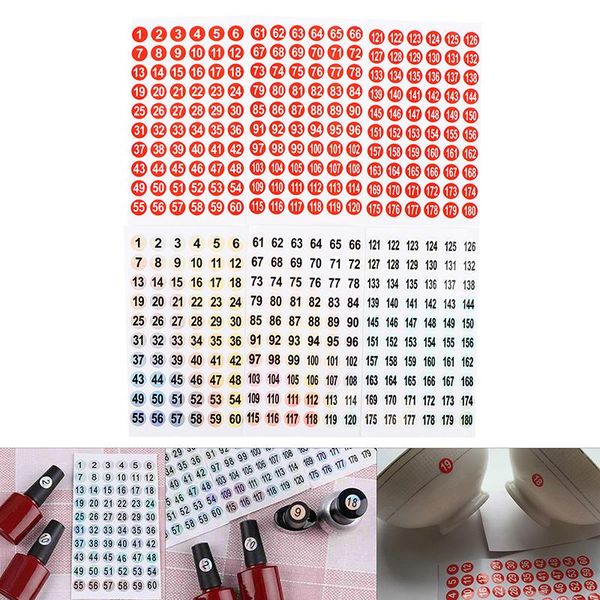 nail art kits 3sheets number sticker 1-180 label for polish color round hologram marking
nail art kits 3sheets number sticker 1-180 label for polish color round hologram marking