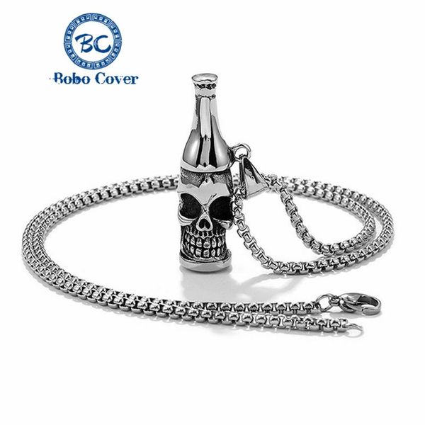 fashion vintage men women bottle shape skeleton pendant chain titanium steel wine king punk necklace gifts jewelry necklaces, Silver
fashion vintage men women bottle shape skeleton pendant chain titanium steel wine king punk necklace gifts jewelry necklaces, Silver