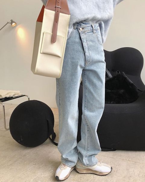 woman cotton warm straight jeans with buttons women's, Blue
woman cotton warm straight jeans with buttons women's, Blue