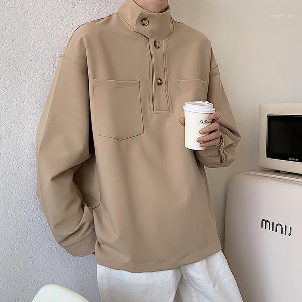 men's hoodies & sweatshirts 2021autumn korean style personalized high collar design men casual loose hedging buttons size m-xl, Black
men's hoodies & sweatshirts 2021autumn korean style personalized high collar design men casual loose hedging buttons size m-xl, Black